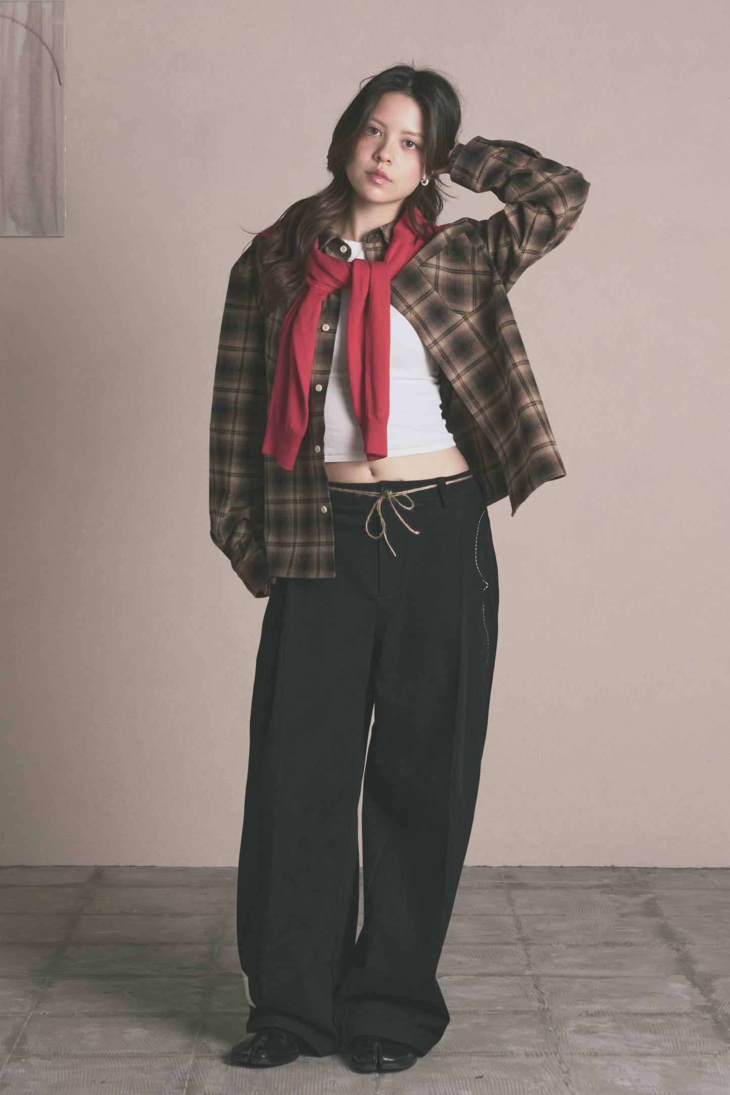 Shadow Plaid Flannel Shirt