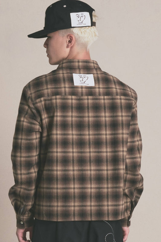 Shadow Plaid Flannel Shirt