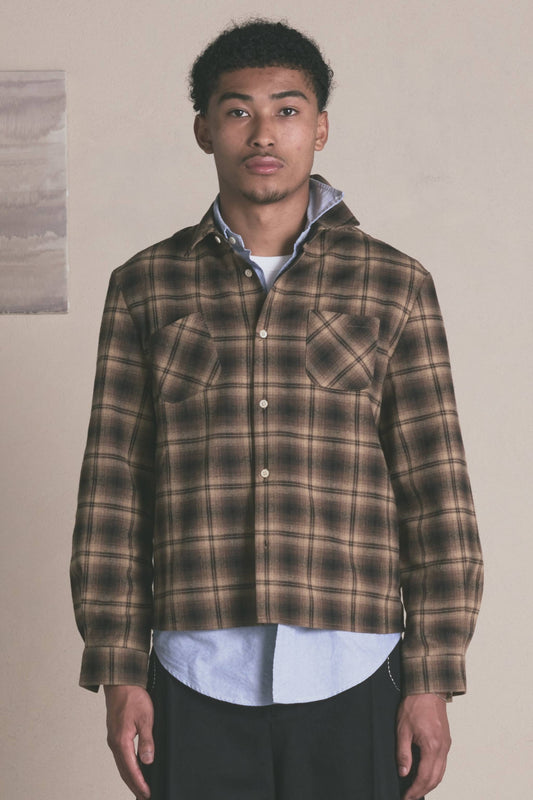 Shadow Plaid Flannel Shirt